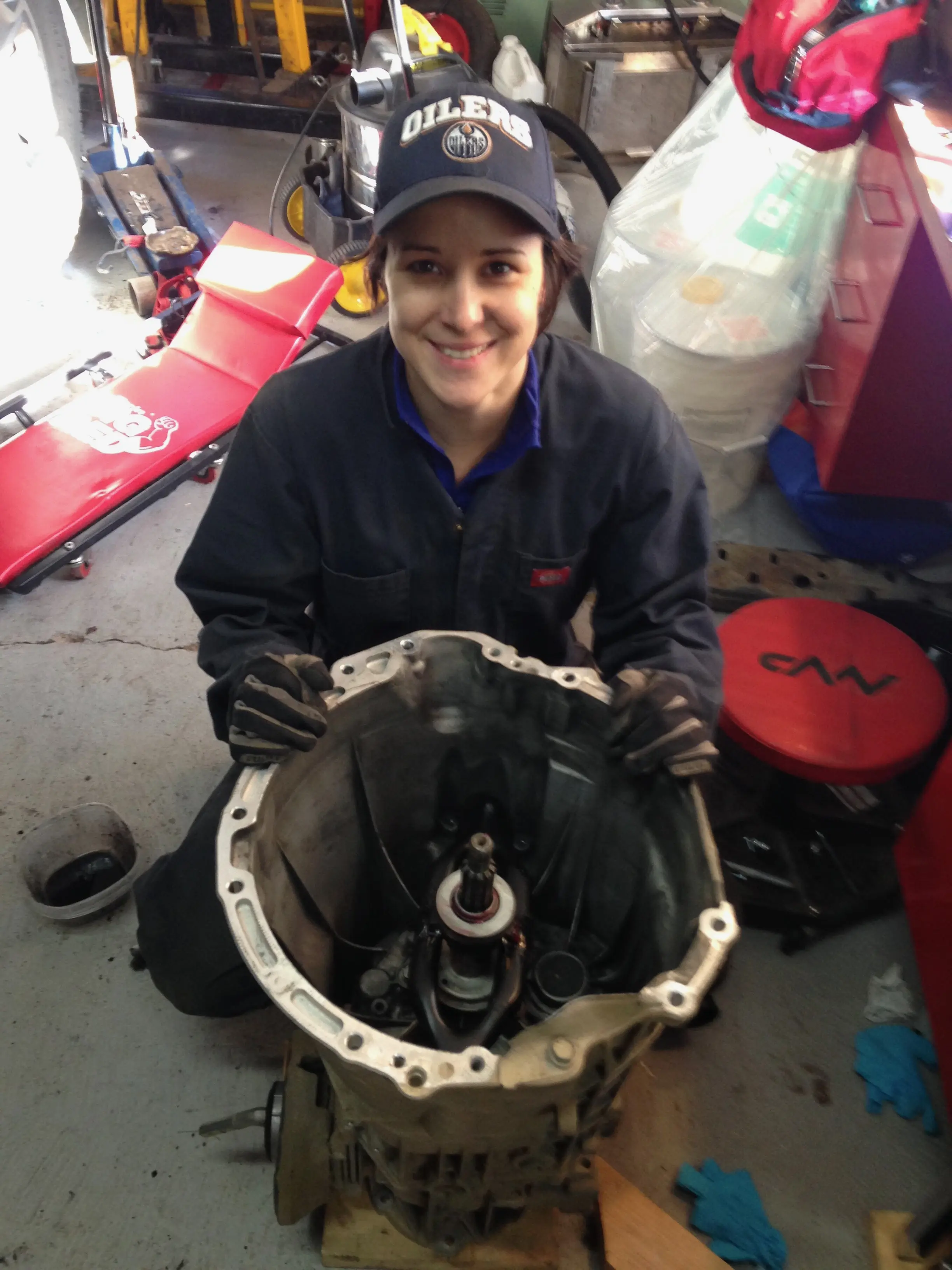 Ruby's limited ground clearance made repairs challenging